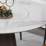 Contemporary Sintered Stone Dining Table Round Dining Room Table Clearhalo 'Dining Tables & Seating' 'Dining Tables' 'dining_table' 'furn' 'furn_dining_table' 'Furniture' 'furniture_dining_table' 'Kitchen & Dining Furniture' 'kitchen' 'kitchen_dining_table' 1200x1200_4571f78a-6131-4388-95a0-b52afb0ef2e3