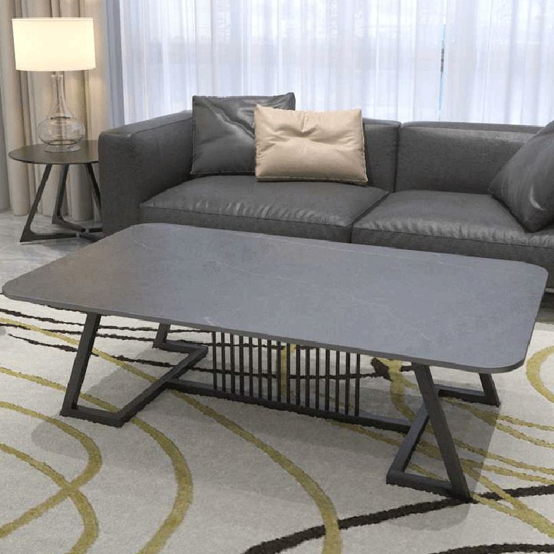 Rectangular Slate 1 Single Coffee Table 17.7-In High Frame Cocktail Table Clearhalo 'Coffee & Accent Tables' 'Coffee Tables' 'coffee_tables' 'furn' 'furn_coffee_tables' 'Furniture' 'Living Room Furniture' 1200x1200_45740b6e-e5b5-4412-abbb-150ca06a06c7
