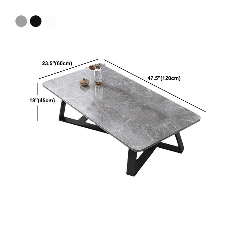 17.72" Tall Glam Style Coffee Cocktail Table Slate Rectangular Coffee Table Clearhalo 'Coffee & Accent Tables' 'Coffee Tables' 'coffee_tables' 'furn' 'furn_coffee_tables' 'Furniture' 'Living Room Furniture' 1200x1200_45751c74-df32-4783-a2fa-c9c565468d24