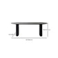 Black Solid Wood Oval Office Desk Modern 29.53" Tall Writing Desk