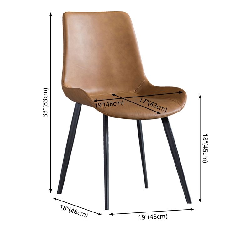 Contemporary Metal Dining Room Chairs Leather Dining Chairs for Home Use Clearhalo ' kitchen&dining_furn' 'Dining Chairs' 'Dining Tables & Seating' 'dining_chair' 'furn' 'furn_dining_chair' 'Furniture' 'furniture_dining_chair' 'Kitchen & Dining Furniture' 'kitchen' 1200x1200_45762404-867a-4284-91f2-f4940fa59b00