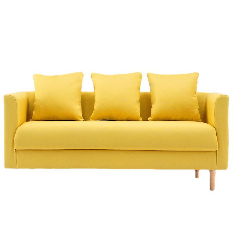 Divano contemporaneo con 3 cuscini di divano stazionario a braccio quadrato standard