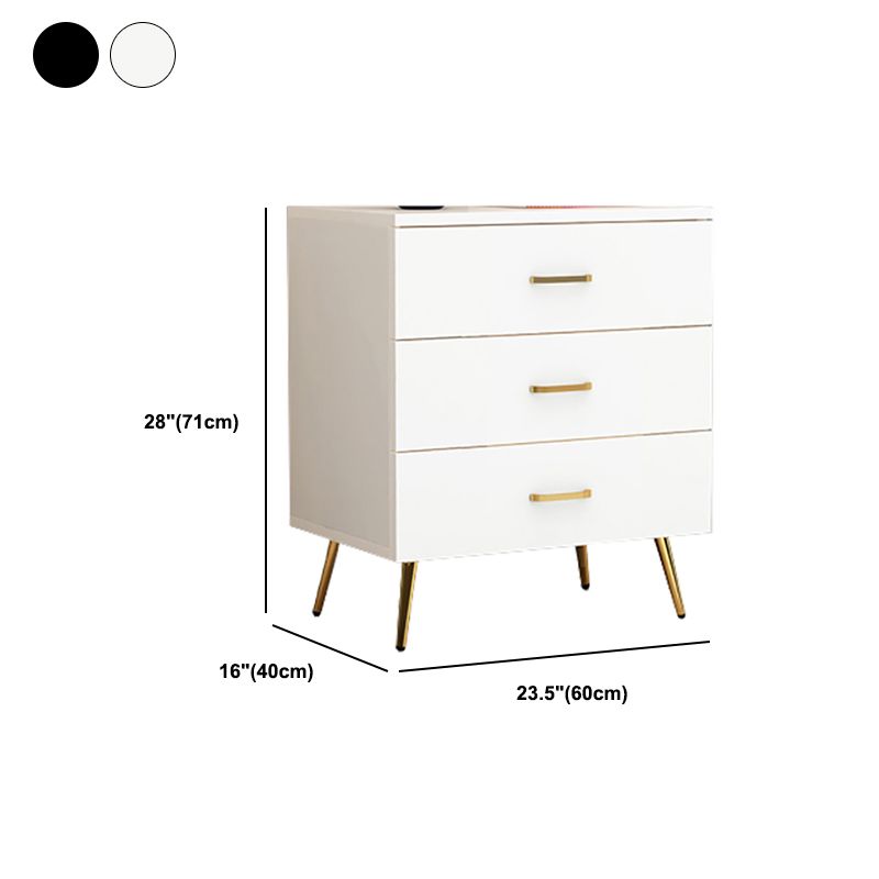 15.75 inch Wide Wood  Accent Chest with Drawers Metal Straight Legs