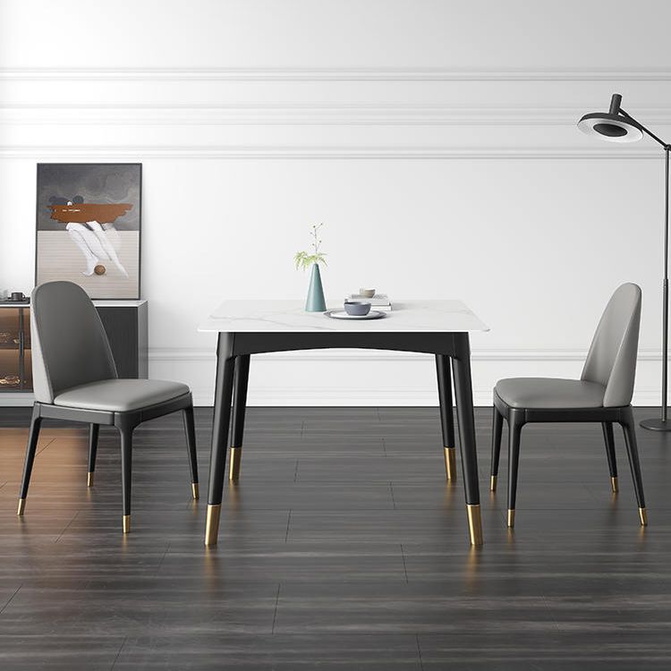 Stone Dining Room Collection Industrial Style Square 4 Legs Furniture for Home Clearhalo ' dining_table' 'Dining Tables & Seating' 'Dining Tables' 'furn' 'furn_dining_table' 'Furniture' 'furniture_dining_table' 'Kitchen & Dining Furniture' 'kitchen&dining_furn' 'kitchen' 'kitchen_dining_table' 1200x1200_45777819-7988-49cb-866e-1eef0bfc0792
