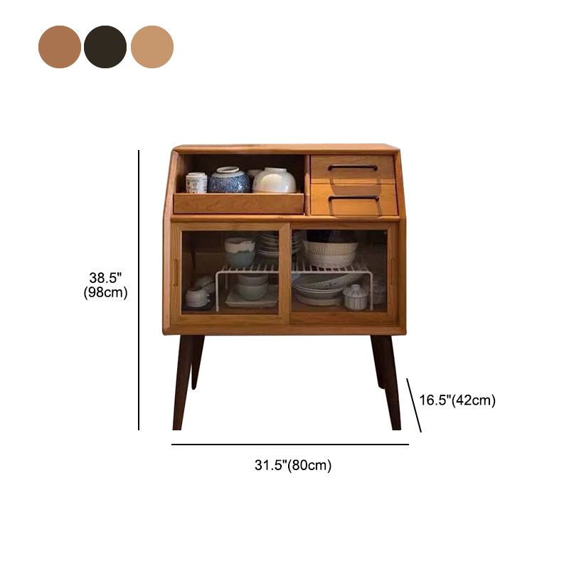 Stellino in legno in stile moderno Porte in vetro di altezza da 39 pollici per soggiorno per soggiorno