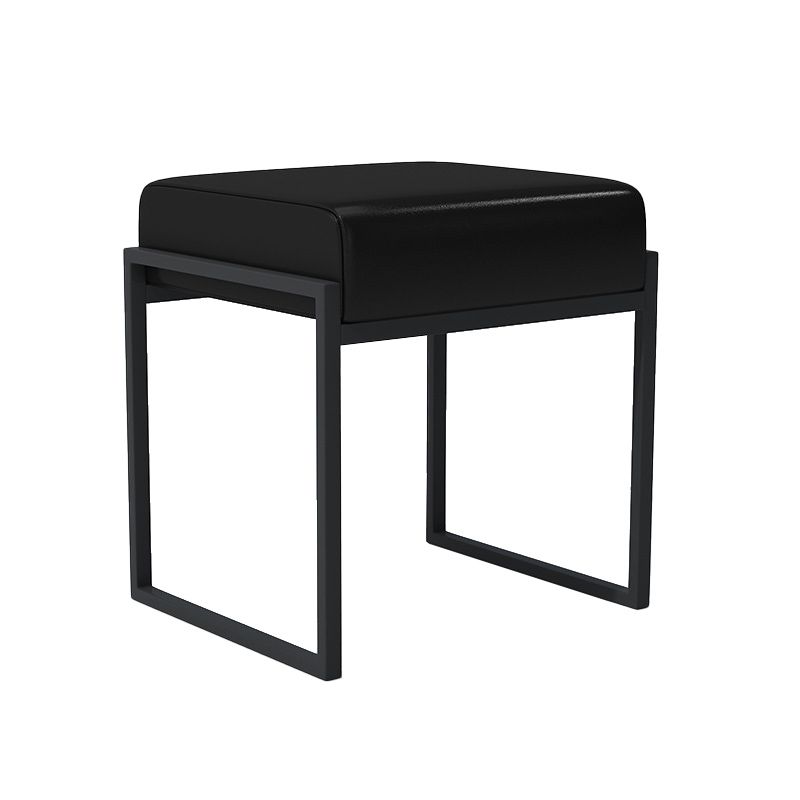 Ottoman moderno in pelle finta colore puro sedia rettangolo impermeabile