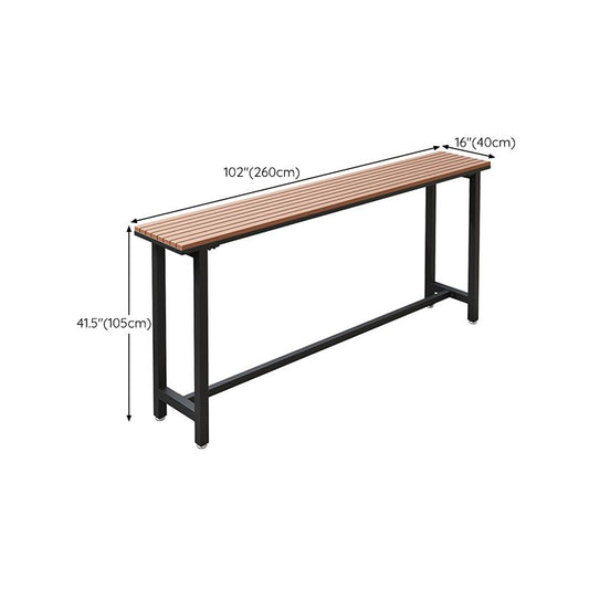 Industrial Metal Base Bar Table Pub Height Dining Table for Outdoor Clearhalo 'Bar Furniture' 'Bar Tables' 'bar_tables' 'furn' 'furn_bar_tables' 'Furniture' 'Kitchen & Dining Furniture' 1200x1200_45781359-6cb8-46ed-9662-eb62b9e56c44