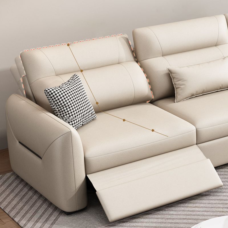 Benda quadrata di divano di divano futon scandinavo con cuscino di portata in pelle