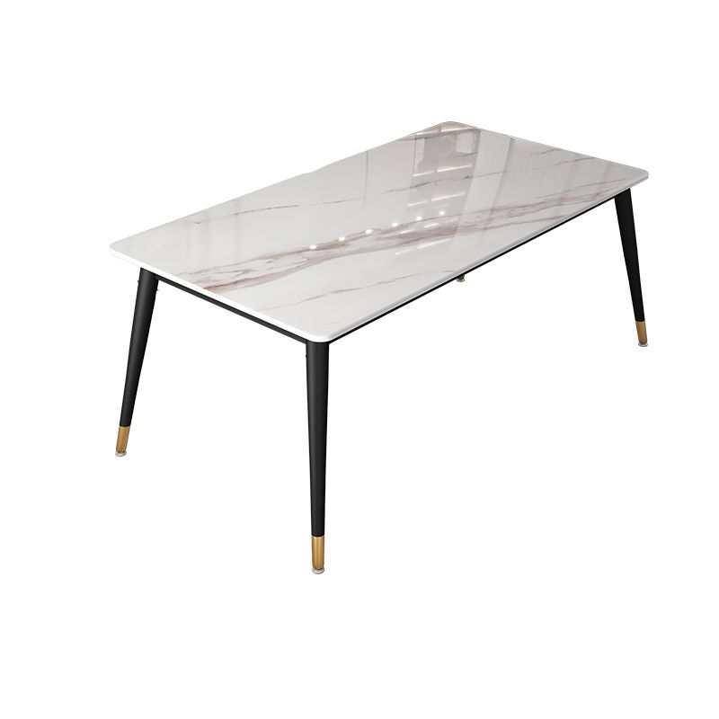 Industrial 4 Legs Dining Table Rectangle Dining Table for Kitchen Clearhalo 'Dining Tables & Seating' 'Dining Tables' 'dining_table' 'furn' 'furn_dining_table' 'Furniture' 'Kitchen & Dining Furniture' 1200x1200_45785d18-9e77-42fd-bcc5-1287ea22fc3c