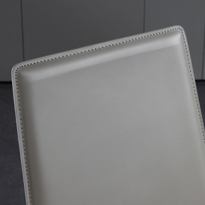 Modern Leather Armless Dining Chair Dining Metal Chairs for Restaurant Use Clearhalo ' kitchen&dining_furn' 'Dining Chairs' 'Dining Tables & Seating' 'dining_chair' 'furn' 'furn_dining_chair' 'Furniture' 'furniture_dining_chair' 'Kitchen & Dining Furniture' 'kitchen' 1200x1200_4578d69e-3ae4-4d73-a371-74fcbecb2aa2