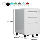 Gabinete moderno de metal 3 cajones de bloqueo y gabinete de archivadores para la oficina en casa