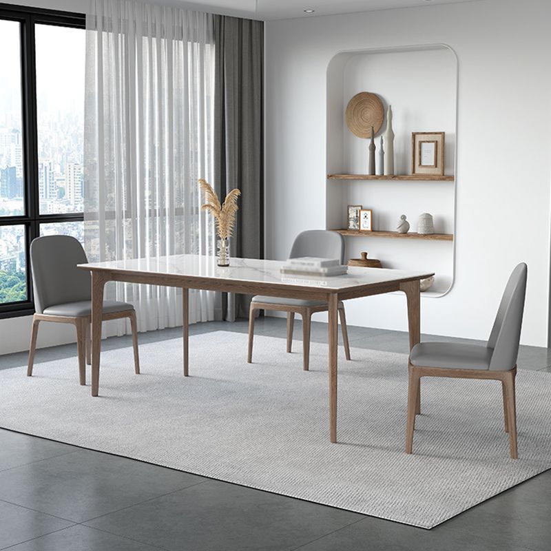 Minimalist White Sintered Stone Dining Set Standard Rectangle Shape Dining Set with 4 Legs Table Clearhalo 'Dining Room Sets' 'Dining Tables & Seating' 'dining_room_set' 'Furniture' 'furniture_dining_room_set' 'Kitchen & Dining Furniture' 'kitchen&dining_furn' 'kitchen' 1200x1200_457ad7dc-3a7d-424a-b0b1-50b12e7dbe3a