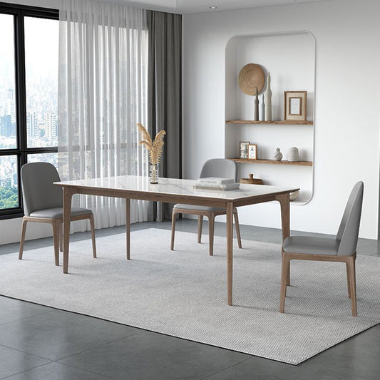 Minimalist White Sintered Stone Dining Set Standard Rectangle Shape Dining Set with 4 Legs Table Clearhalo 'Dining Room Sets' 'Dining Tables & Seating' 'dining_room_set' 'Furniture' 'furniture_dining_room_set' 'Kitchen & Dining Furniture' 'kitchen&dining_furn' 'kitchen' 1200x1200_457ad7dc-3a7d-424a-b0b1-50b12e7dbe3a