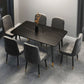 Rectangle Contemporary Sintered Stone Dining Room Set with 4 Legs Table Dining Table Sets Clearhalo 'Dining Room Sets' 'Dining Tables & Seating' 'dining_room_set' 'furn' 'furn_dining_room_set' 'Furniture' 'furniture_dining_room_set' 'Kitchen & Dining Furniture' 'kitchen&dining_furn' 'kitchen' 1200x1200_457b72de-5385-4ed0-aff4-ba38f0789276