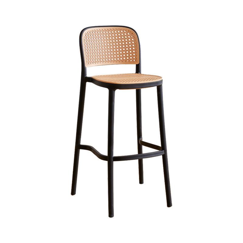 Contemporary Square Bar and Counter Stool Rattan Stool with 4 Legs Clearhalo 'Bar Furniture' 'Bar Stools' 'bar_stools' 'Furniture' 'furniture_bar_stools' 'Kitchen & Dining Furniture' 1200x1200_457bc97b-5578-4fd2-aace-b36e3c8ab6be
