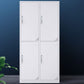 White Steel Wardrobe Cabinet Contemporary Style Wardrobe Armoire