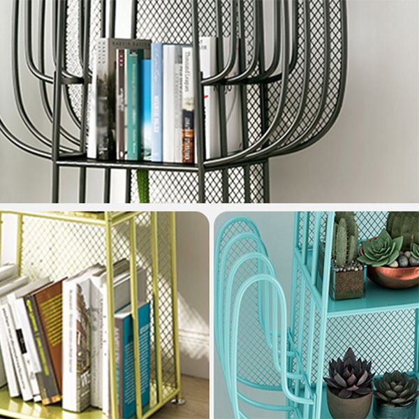 Scandinavian Iron Geometric Bookshelf Vertical Bookshelf,16.5"L x 11.8"W x 59"H Clearhalo 'Bookcases' 'furn' 'furn_bookcases' 'Furniture' 'furniture_bookcases' 'kitchen' 'kitchen_bookcases' 'Living Room Furniture' 'Office Furniture' 1200x1200_457e34cd-6bd7-4b31-842a-c8ef89650e90
