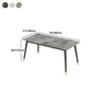 Rectangular Sintered Stone Dining Table Luxury White Furniture with Steel 4 Legs for Home Clearhalo 'Dining Tables & Seating' 'Dining Tables' 'dining_table' 'furn' 'furn_dining_table' 'Furniture' 'Kitchen & Dining Furniture' 1200x1200_458045a5-bb84-4f93-8cdf-a77086efa86f