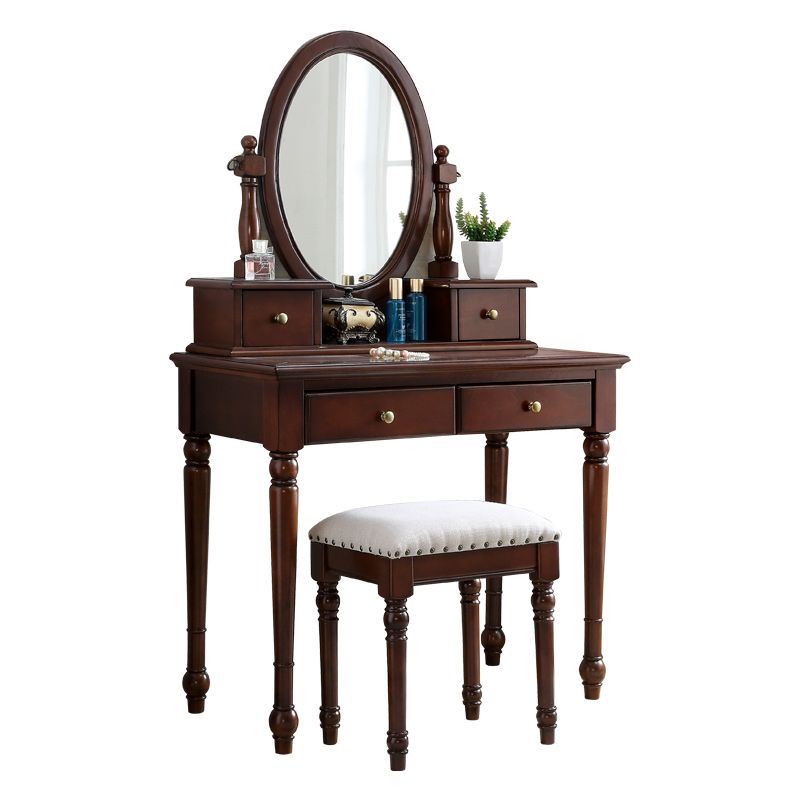 Brone Makeup Table With Drawers 17.71" W x 58.26" H for Bedroom