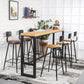 Industrial Trestle Cocktail Bar Table Solid Wood Rectangle Counter Table