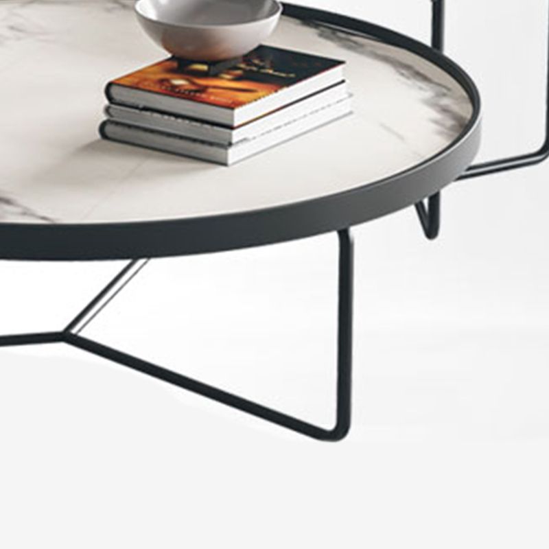 2 Piece Round Nesting Tables Modern Minimalist Slate Coffee Table Clearhalo 'Coffee & Accent Tables' 'Coffee Tables' 'coffee_tables' 'furn' 'furn_coffee_tables' 'Furniture' 'Living Room Furniture' 1200x1200_4583a4f4-1d05-4020-8509-3faddf19d8e5