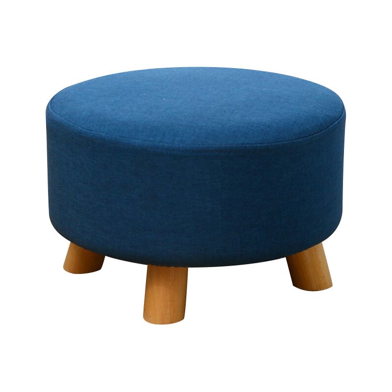 Contemporary Round Ottoman Footrest Plain Cotton Fade Resistant Sherpa Pouf Clearhalo 'furn' 'furn_ottomans_poufs' 'Furniture' 'Living Room Furniture' 'Ottomans & Poufs' 'ottomans_poufs' 1200x1200_4583c156-3476-4405-b776-a15c25d6347d