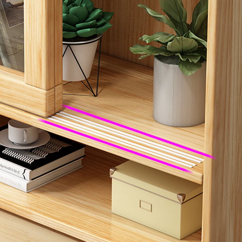 Modern Pine Dining Hutch Standard Natural Hutch Cabinet for Dining Room Clearhalo 'Display & China Cabinets' 'display_china_cabinets' 'furn' 'furn_display_china_cabinets' 'Furniture' 'Kitchen & Dining Furniture' 1200x1200_458450f0-66bf-40d1-9d00-5207fb1f3a08