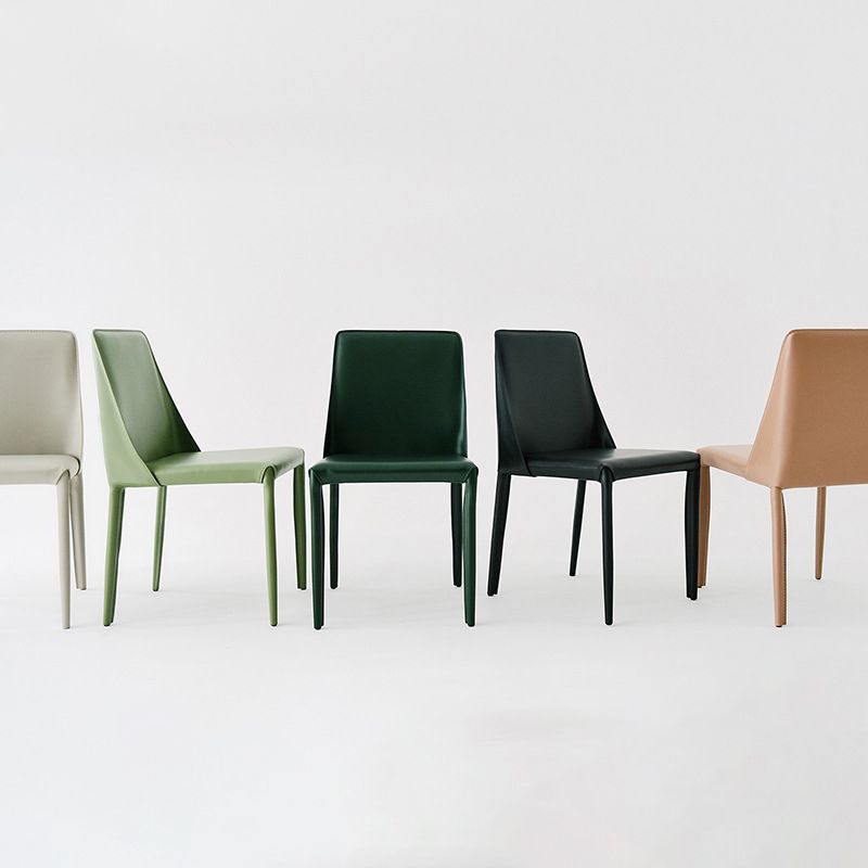 Contemporary Style Dining Chairs Armless Side Chair with Metal Legs Clearhalo 'Dining Chairs' 'Dining Tables & Seating' 'dining_chair' 'furn' 'furn_dining_chair' 'Furniture' 'furniture_dining_chair' 'Kitchen & Dining Furniture' 1200x1200_4584ac49-6afd-4b26-863e-9c841c787872