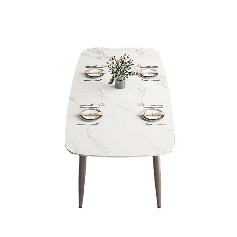Glam Style Dining Sintered Stone Table Dining Rectangle Table for Home Use Clearhalo 'Dining Tables & Seating' 'Dining Tables' 'dining_table' 'furn' 'furn_dining_table' 'Furniture' 'Kitchen & Dining Furniture' 1200x1200_4584f33f-4cf6-4988-a1d2-f452ff0616da