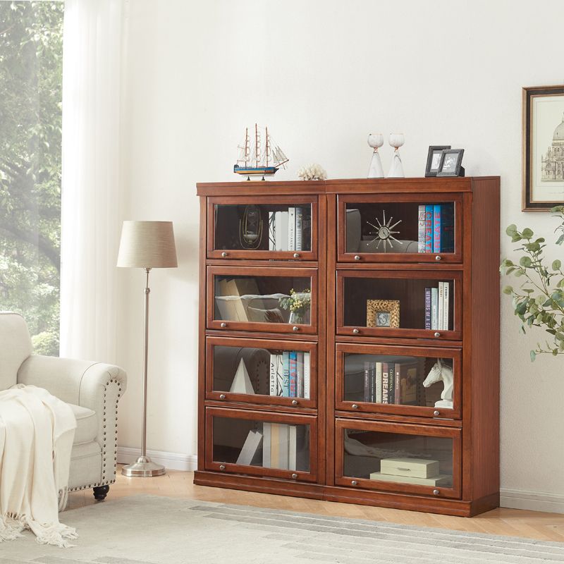 Wooden Closed Back Standard Bookcase Contemporary Cabinet Included Bookshelf Clearhalo 'Bookcases' 'furn' 'furn_bookcases' 'Furniture' 'furniture_bookcases' 'Office Furniture' 1200x1200_4586aa8f-43c3-4724-9e25-92b12c6f52c6