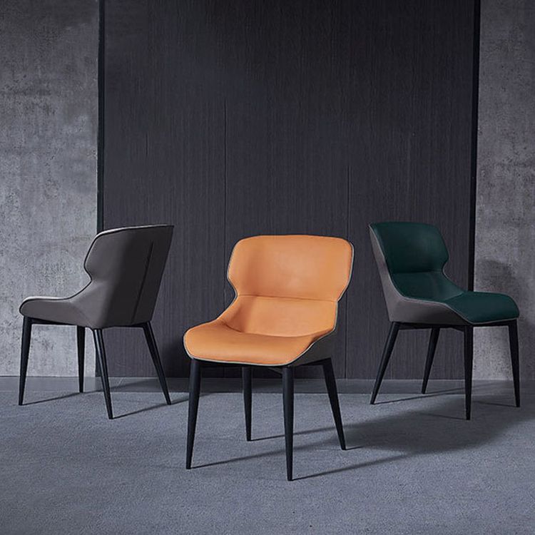 Modern Design Wingback Dining Arm Chairs Leather Dining Chairs (Set of 4) Clearhalo ' kitchen&dining_furn' 'Dining Chairs' 'Dining Tables & Seating' 'dining_chair' 'furn' 'furn_dining_chair' 'Furniture' 'furniture_dining_chair' 'Kitchen & Dining Furniture' 'kitchen' 1200x1200_4587c402-4cd8-4316-a299-f4fdae63d085