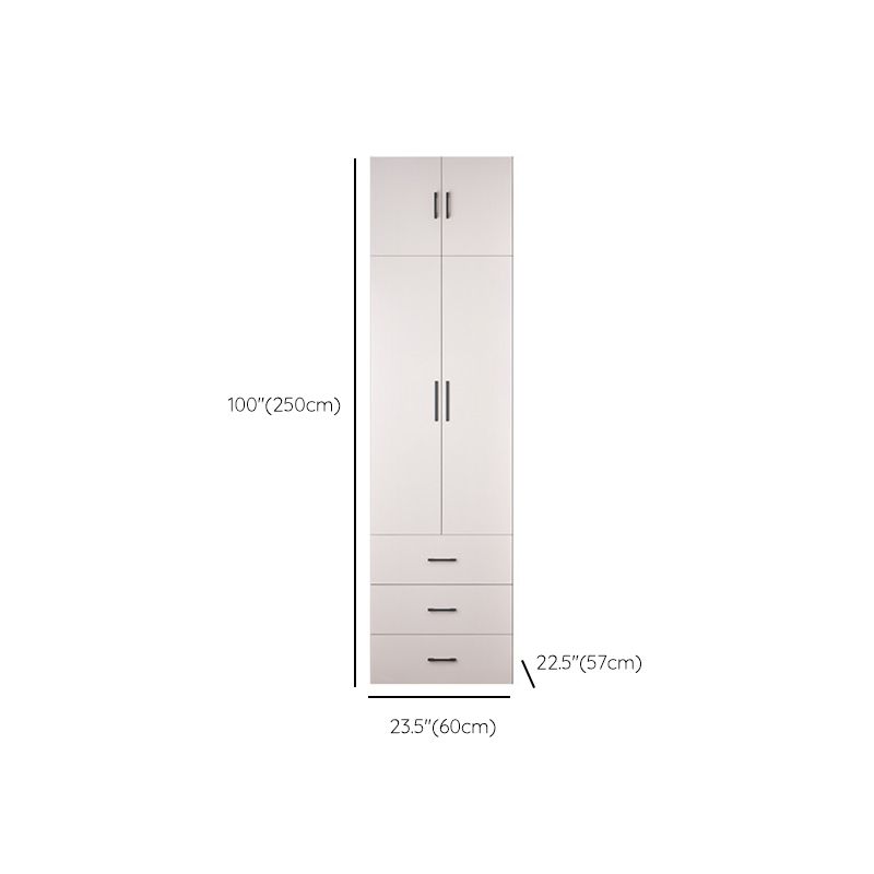 Hinged Wardrobe Closet with Drawer Contemporary Storage Cabinet
