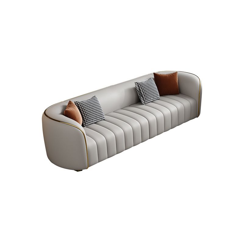 Modern Genuine Leather Sofa for Living Room Tuxedo Arm Sofa with Tight Back Clearhalo 'furn' 'furn_sofas' 'Furniture' 'Living Room Furniture' 'Sofa' 'sofas' 1200x1200_458aee5b-2a88-4dd1-ac60-1f6964f2bec7