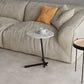 Contemporary Slate and Metal Single Coffee Table Frame Round Glam Coffee Table