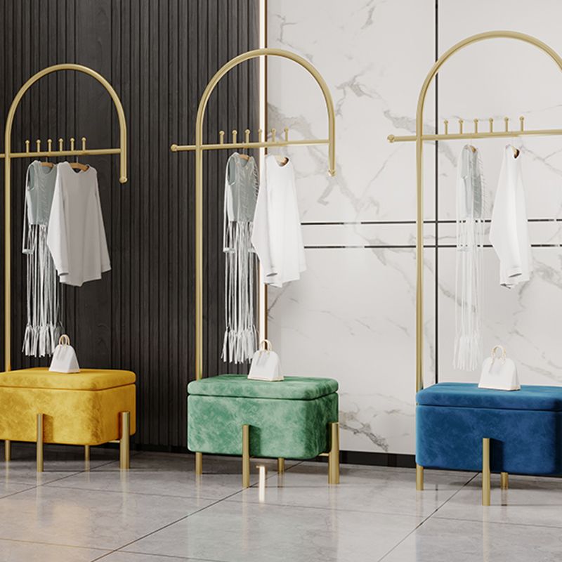 Luxurious Metallic Coat Ranger Rack Free Standing Rack with Flip Box