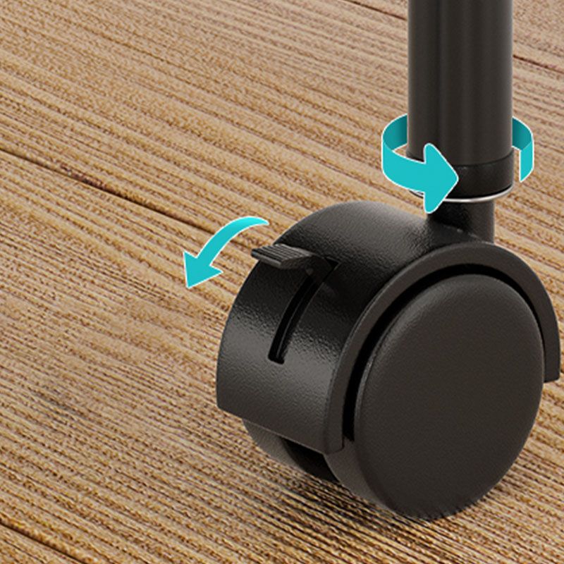 Metal Dining Room Prep Table Open Shelves Rolling Kitchen Trolley Clearhalo 'furn' 'furn_kitchen_islands_carts' 'Furniture' 'Kitchen & Dining Furniture' 'Kitchen Islands & Carts' 'kitchen_islands_carts' 1200x1200_458e27a1-5b83-4460-9501-e8a2922a239a