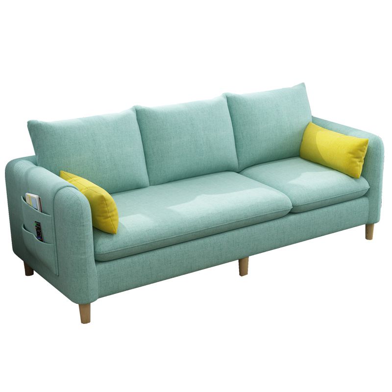 Modern Tuxedo Arm Sofa with Bolster Pillows Standard Sofa with Storage for Living Room Clearhalo 'furn' 'furn_sofas' 'Furniture' 'furniture_sofas' 'kitchen' 'kitchen_sofas' 'Living Room Furniture' 'Sofa' 'sofas' 1200x1200_459010e4-5f69-43be-9f18-3556785a7fb0