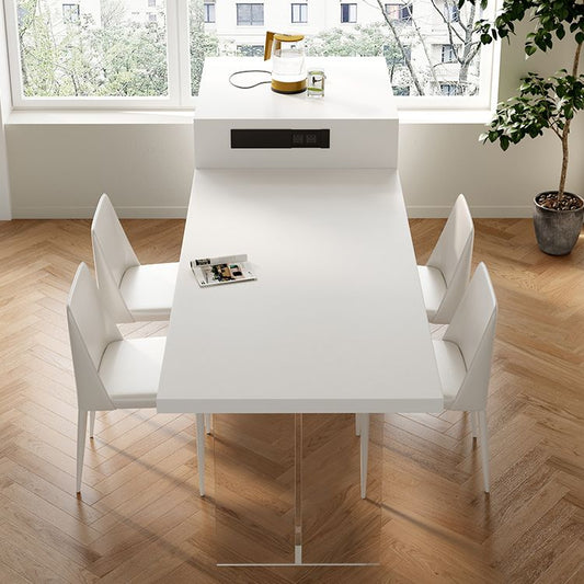 Modern Style Dining Table Sintered Stone Rectangle Table for Kitchen