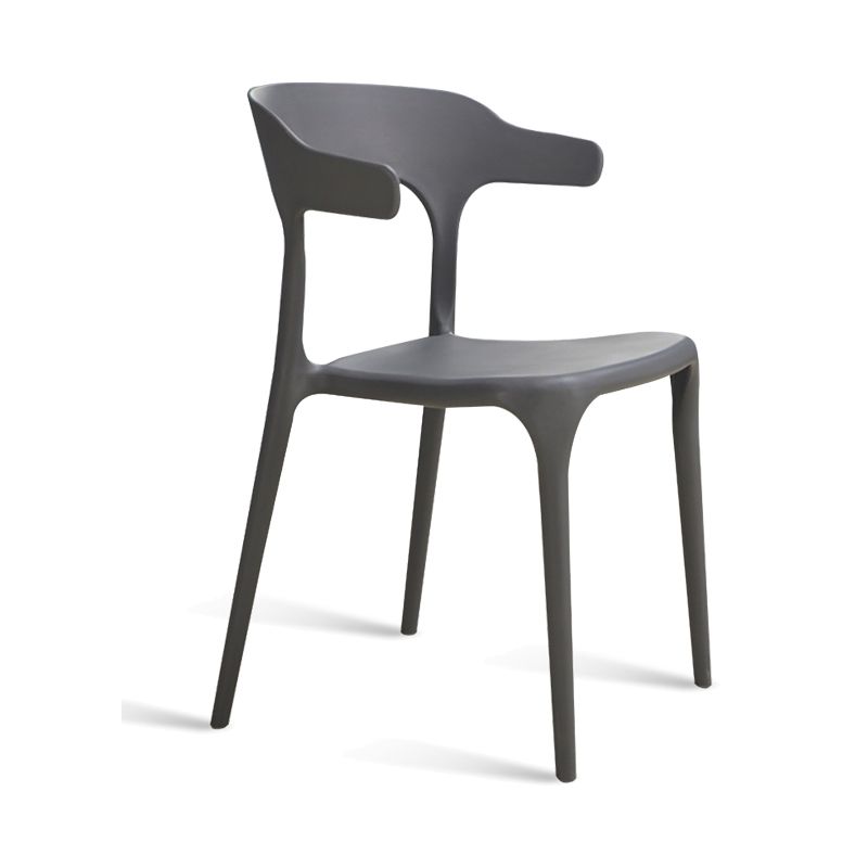 Scandinavian Plastic Armless Dining Chairs Stackable Dining Side Chair Clearhalo ' kitchen&dining_furn' 'Dining Chairs' 'Dining Tables & Seating' 'dining_chair' 'furn' 'furn_dining_chair' 'Furniture' 'furniture_dining_chair' 'Kitchen & Dining Furniture' 'kitchen' 1200x1200_4594a12f-71b9-4e20-a6c4-98a80aae3d17
