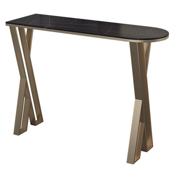 Traditional Luxury Bar Table Stone Top Bar Dining Table with Sled Base Clearhalo 'Bar Furniture' 'Bar Tables' 'bar_tables' 'furn' 'furn_bar_tables' 'Furniture' 'furniture_bar_tables' 'Kitchen & Dining Furniture' 1200x1200_45958b35-4cec-4433-be1c-7c0afafe8772