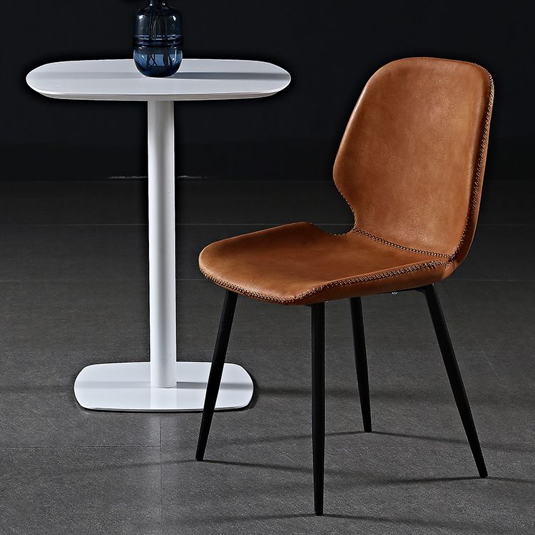 Industrial Metal Dining Side Chair Dining Room Wingback Armless Side Chair Clearhalo ' kitchen&dining_furn' 'Dining Chairs' 'Dining Tables & Seating' 'dining_chair' 'furn' 'furn_dining_chair' 'Furniture' 'furniture_dining_chair' 'Kitchen & Dining Furniture' 'kitchen' 1200x1200_459713da-59bf-4153-afef-e72cd383a9c0