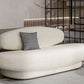 Scandinave Settee tissu coussins blancs de salon sans bras standard