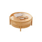 Tropischer Couchtisch, Couchtisch aus massivem Holz mit Stauraum