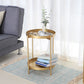 Round Shape Sofa Side Accent Table Tray Top Modernistic Bedroom End Table