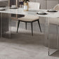 Mesa de comedor de piedra sinterizada, mesa con pedestal doble para cocina, comedor