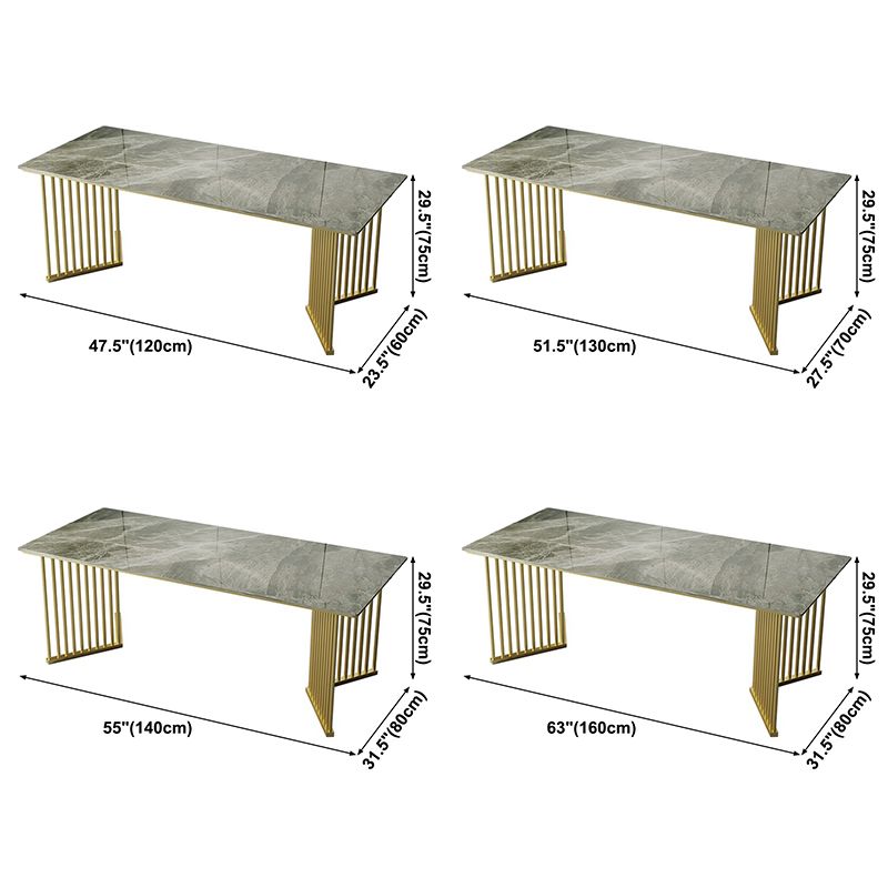 Metal Traditional Luxury Rectangle Indoor Table Sintered Stone Top Table for Kitchen and Dining Room Clearhalo ' dining_table' 'Dining Tables & Seating' 'Dining Tables' 'furn' 'furn_dining_table' 'Furniture' 'furniture_dining_table' 'Kitchen & Dining Furniture' 'kitchen&dining_furn' 'kitchen' 'kitchen_dining_table' 1200x1200_4598e89d-8324-43ef-a497-32786d3780f9