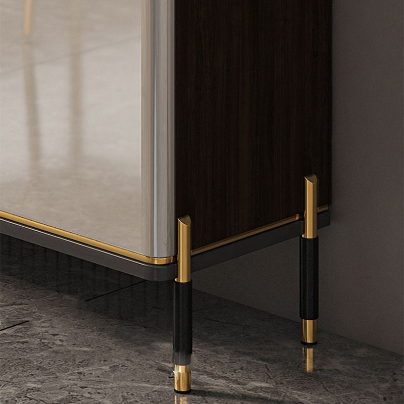 Tavolo la sideboard glam con cassetti in pietra e server di pranzo in legno ingegnerizzato