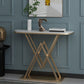 Tavolo da console in marmo glam da 12 "W tavolo da accento resistente alle macchie mezzano per la sala