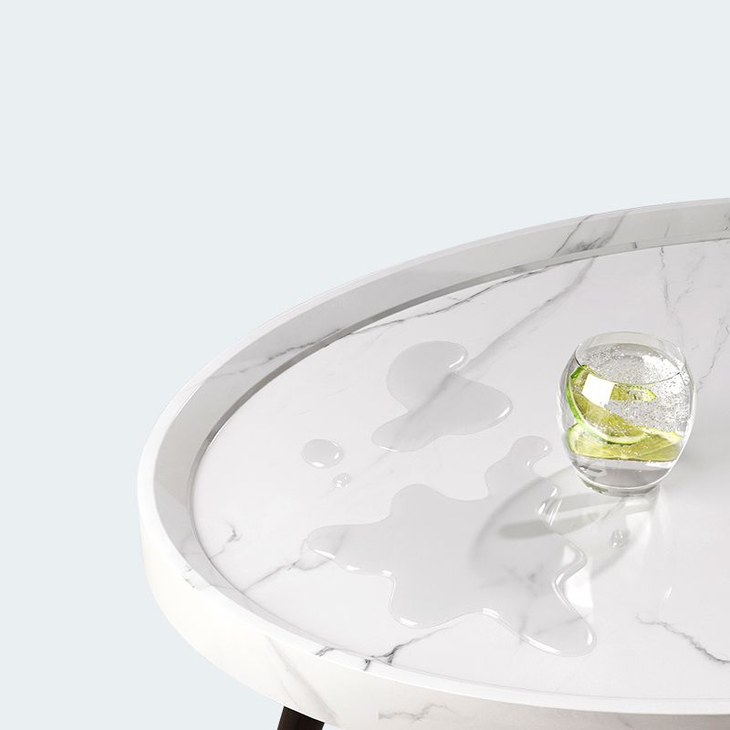 Minimalistische ronde houten zijde end tafel 3 benen Sofa hoektafel