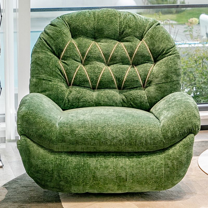 Reclinabile standard di rocker girevole contemporaneo in velluto/in pelle finta